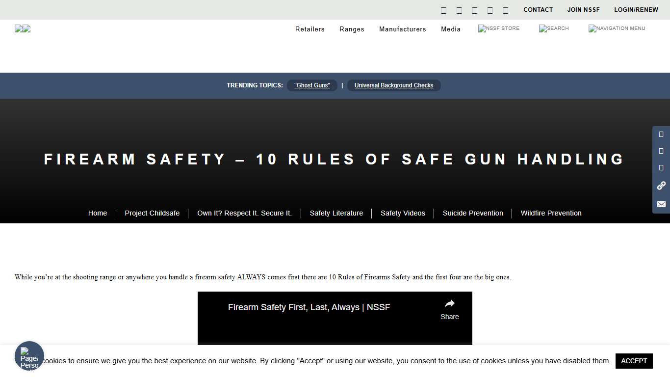 Firearm Safety - 10 Rules of Safe Gun Handling • NSSF